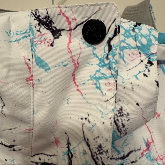 SMN Colorful Paint Splatter Winter Metropolis Ski Jacket ⁶Coat Size Medium - Picture 5 of 9